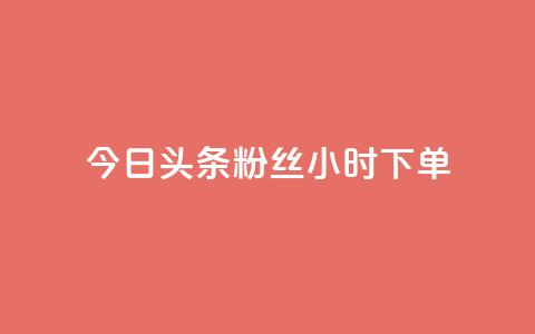 今日头条粉丝24小时下单 - 今日头条24小时内粉丝下单新热点解析! 第1张 今日头条粉丝24小时下单 - 今日头条24小时内粉丝下单新热点解析! 第1张