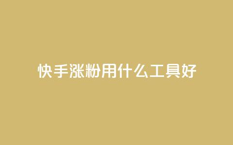 快手涨粉用什么工具好 - 快手粉丝增长工具推荐! 第1张 快手涨粉用什么工具好 - 快手粉丝增长工具推荐! 第1张