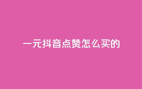 一元抖音点赞怎么买的 - 在抖音如何购买一元点赞的详细指南~ 第1张 一元抖音点赞怎么买的 - 在抖音如何购买一元点赞的详细指南~ 第1张