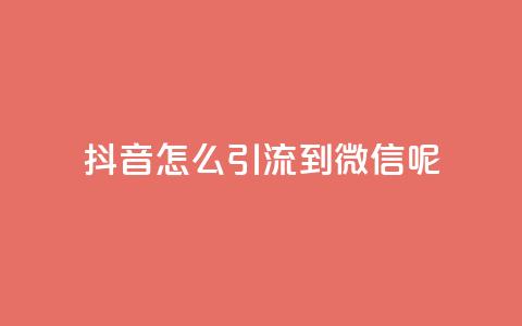 抖音怎么引流到微信呢,24小时自助下单qq免费 - 拼多多自动助力脚本 拼多多助力免费领钱  第1张