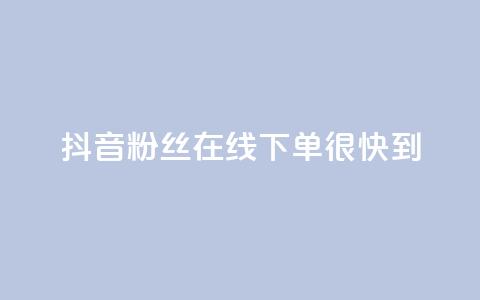 抖音粉丝在线下单很快到,抖音50级账号出售多少钱 - 抖音推广代运营 快手推广引流  第1张