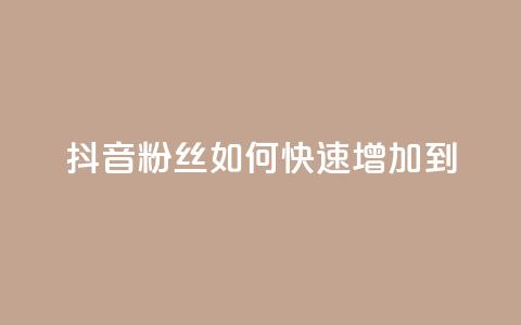 抖音粉丝如何快速增加到1000 - 如何快速增加抖音粉丝到1000?~ 第1张 抖音粉丝如何快速增加到1000 - 如何快速增加抖音粉丝到1000?~ 第1张