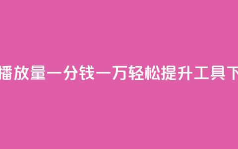 快手播放量一分钱一万，轻松提升工具  第1张