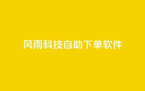 风雨科技自助下单软件,qq超级会员卡盟平台 - 点卡卡盟平台 风雨科技24小时自助下单  第1张