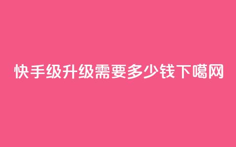 快手1-45级升级需要多少钱？  第1张