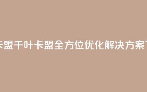 千叶卡盟 - 千叶卡盟：全方位SEO优化解决方案~  第1张