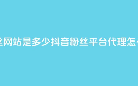 快手涨1000粉丝网站是多少 - 抖音粉丝平台代理怎么做  第1张