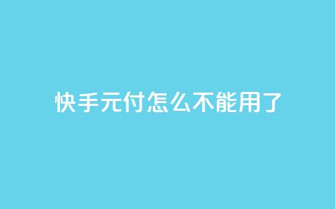 快手0元付怎么不能用了 - 快手播放量网址  第1张