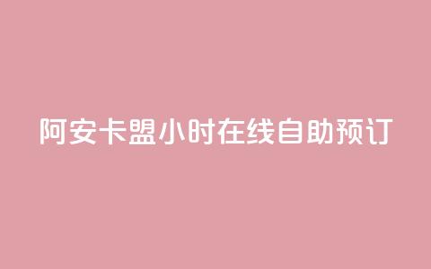 阿安卡盟24小时在线自助预订  第1张