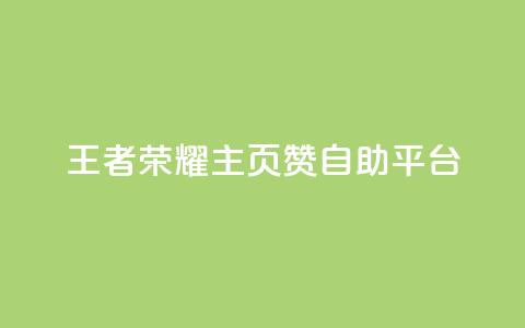 王者荣耀主页赞自助平台 - 王者荣耀赞自助平台-打造你的游戏荣耀~  第1张