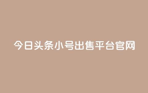 今日头条小号出售平台官网 - 今日头条小号买卖平台揭秘与分析~  第1张