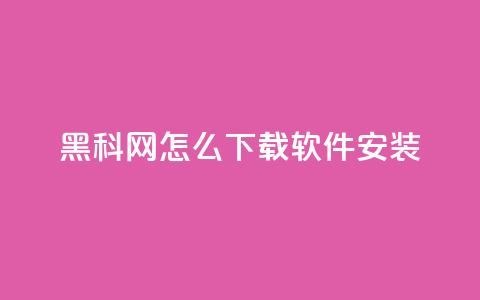 黑科网怎么下载软件安装,ks网站平台 - 拼多多业务关注下单平台入口链接 淘宝买的拼多多助力有风险吗  第1张