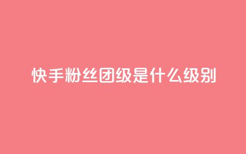 快手粉丝团62级是什么级别,qq业务在线下单平台入口登录苹果版 - qq空间视频浏览次数怎么算 cf科技卡盟平台  第1张