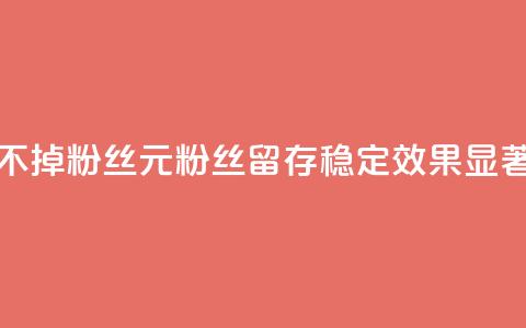 1元3000粉丝不掉粉丝 - 1元3000粉丝留存稳定，效果显著!  第1张