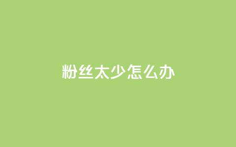 粉丝太少怎么办,ks广州香料有限公司 - 拼多多助力24小时 拼多多业务平台自助下单便宜  第1张