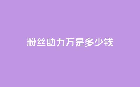粉丝助力100万是多少钱 - 助力粉丝破百万需要多少钱~  第1张