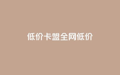 低价卡盟全网低价 - 点赞辅助器  第1张