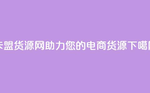 卡盟货源网:助力您的电商货源! 第1张 卡盟货源网:助力您的电商货源! 第1张