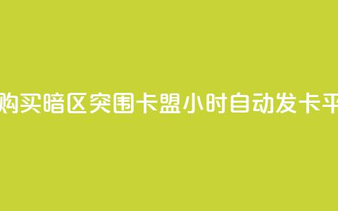 qq空间访客购买 - 暗区突围卡盟24小时自动发卡平台  第1张