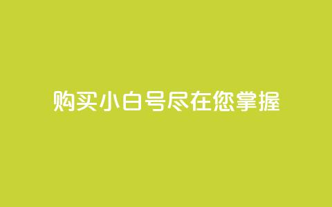 购买DY小白号，尽在您掌握！  第1张