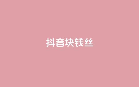 抖音1块钱10000丝 - 快手点1元100个wx支付  第1张
