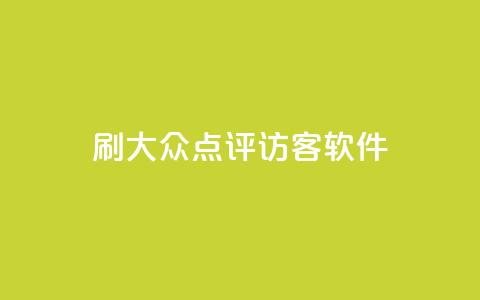 刷大众点评访客软件 - 提升大众点评访客量的高效软件推荐!  第1张