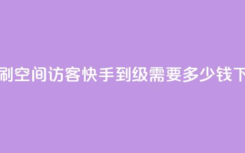 快速刷qq空间访客 - 快手1到45级需要多少钱 第1张 快速刷qq空间访客 - 快手1到45级需要多少钱 第1张