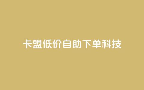 卡盟低价自助下单科技 - 卡盟提供便捷低价自助下单服务~ 第1张 卡盟低价自助下单科技 - 卡盟提供便捷低价自助下单服务~ 第1张