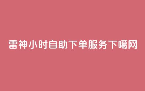 雷神24小时自助下单服务 第1张 雷神24小时自助下单服务 第1张