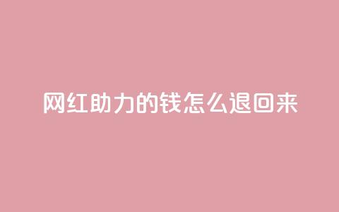 网红助力的钱怎么退回来 - 网红助力的资金如何合法追回攻略! 第1张 网红助力的钱怎么退回来 - 网红助力的资金如何合法追回攻略! 第1张