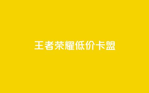 王者荣耀低价卡盟 - 获取王者荣耀优惠卡盟，尽享超值折扣！  第1张