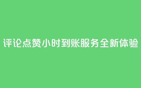 评论点赞24小时到账服务全新体验  第1张