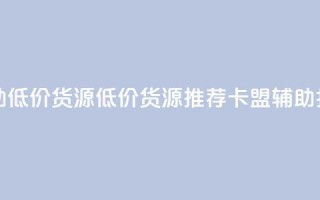 卡盟辅助低价货源(低价货源推荐：卡盟辅助打折促销)