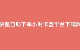 快速自助下单  24小时卡盟平台