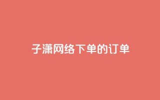 子潇网络下单的订单,ks业务在线下单平台 - 抖音点赞免费点赞软件 - 抖音24小时在线下单网站