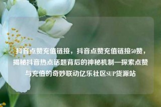 抖音点赞充值链接，抖音点赞充值链接50赞，揭秘抖音热点话题背后的神秘机制—探索点赞与充值的奇妙联动亿乐社区SUP货源站
