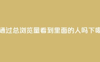 能通过QQ总浏览量看到里面的人吗？