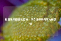 雅居乐集团建议委任栢淳会计师事务所为核数师