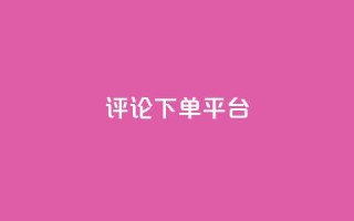 评论下单平台,在线下单涨粉 - 抖音快速涨粉的方法和技巧 - dy充值官网充值1:10