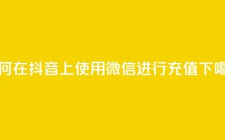 如何在抖音APP上使用微信进行充值