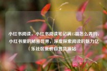 小红书阅读，小红书阅读笔记满15篇怎么弄的，小红书里的秘密世界，深度探索阅读的魅力亿乐社区低价自营货源站