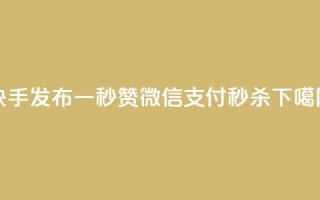 快手发布一秒5000赞，微信支付秒杀！