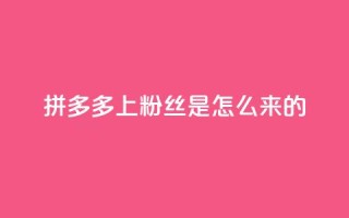 拼多多上粉丝是怎么来的 - 免费快手播放量平台