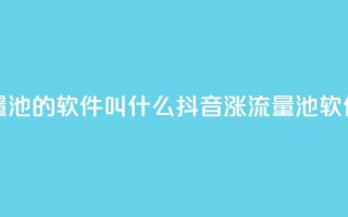 抖音涨流量池的软件叫什么(抖音涨流量池软件名)