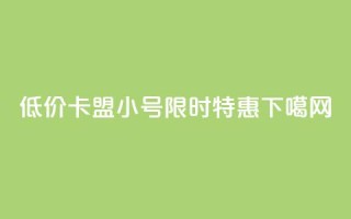 低价卡盟QQ小号限时特惠