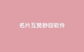 QQ名片互赞秒回软件 - 快速互赞QQ名片的便捷工具推荐!