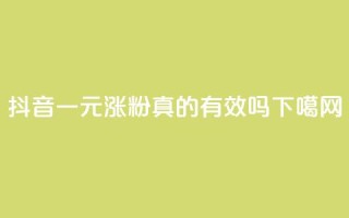 抖音一元涨粉真的有效吗？