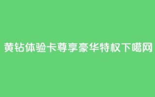 黄钻体验卡：尊享豪华特权