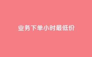 dy业务下单24小时最低价 - 24小时内dy业务下单最低价！