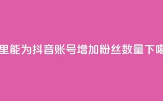 哪里能为抖音账号增加粉丝数量？